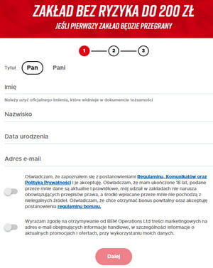 rejestracja w Betclic