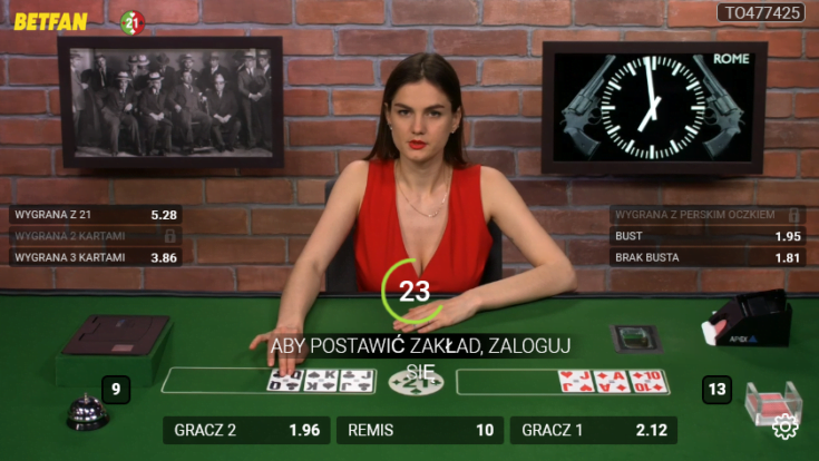 Gry karciane - blackjack w Betfan