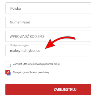 Gdzie wpisać kod promocyjny Fuksiarz?