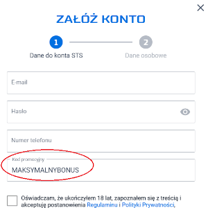 Gdzie wpisać kod promocyjny STS?