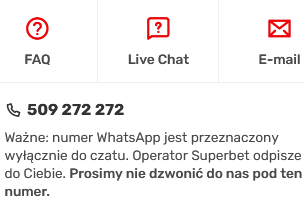 Superbet - opinie o obsłudze klienta