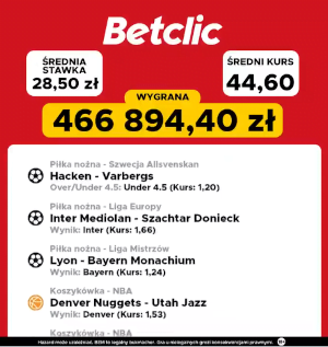 Wysoka wygrana w Betclic