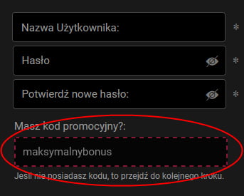 Gdzie wpisać kod promocyjny BetX?