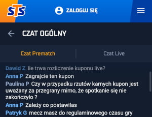 Aplikacja STS - czat graczy