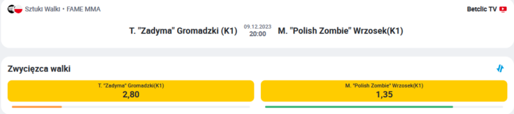 Fame MMA - obstawianie zakładów w praktyce