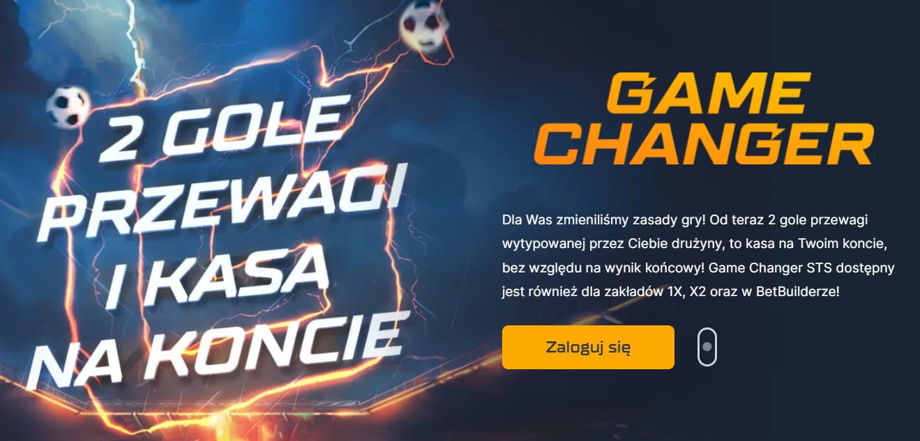 Game Changer w STS - 2 gole przewagi i kasa na koncie