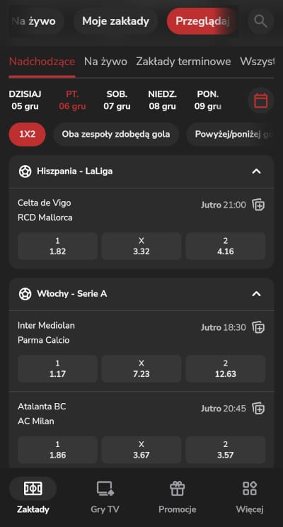 Aplikacja PZBuk - oferta na piłkę nożną