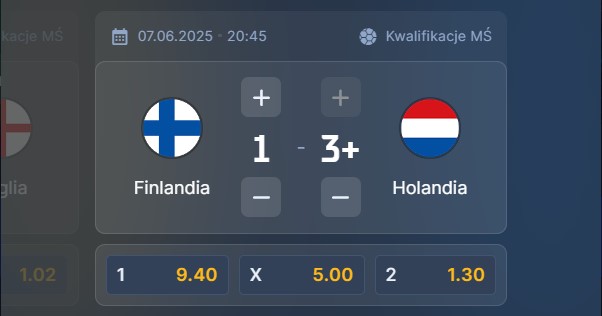 Wizjoner w STS - typ bukmacherski na 134. kolejkę (Finlandia - Holandia)