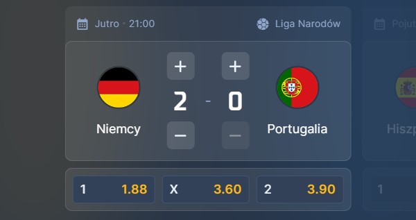 Wizjoner w STS - typ bukmacherski na 134. kolejkę (Niemcy - Portugalia)