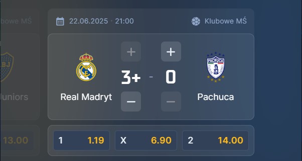 Wizjoner w STS - typ bukmacherski na 136. kolejkę (Real Madryt - Pachuca)