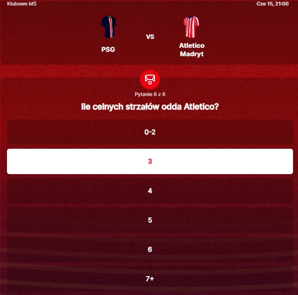 SuperGame w Superbet - typ bukmacherski na 301. rundę (PSG - Atletico Madryt)